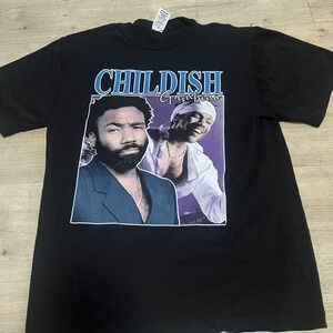 Childish Gambino The New World Tour Black T Shirt 2024 Sz Large‎ Hip Hop Rap
